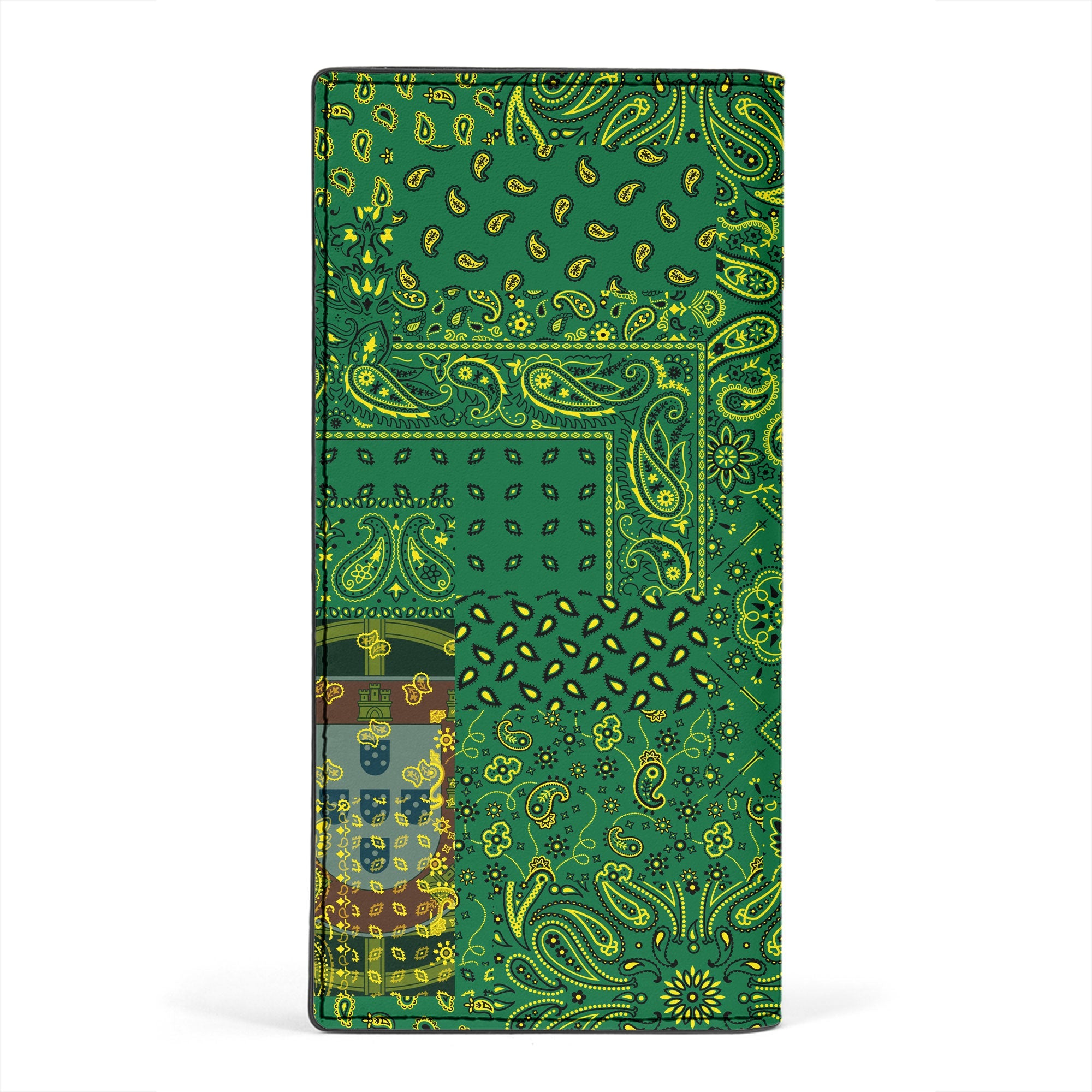 Portugal Leather Wallet Paisley Flag And Skull Style 2