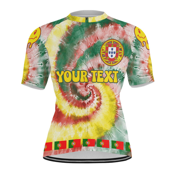 Portugal Men Cycling Jersey Custom Tie Dye Style 1