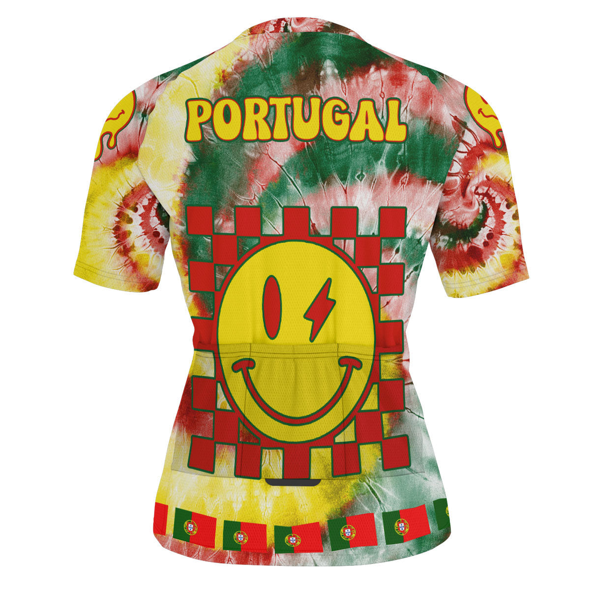 Portugal Men Cycling Jersey Custom Tie Dye Style 3