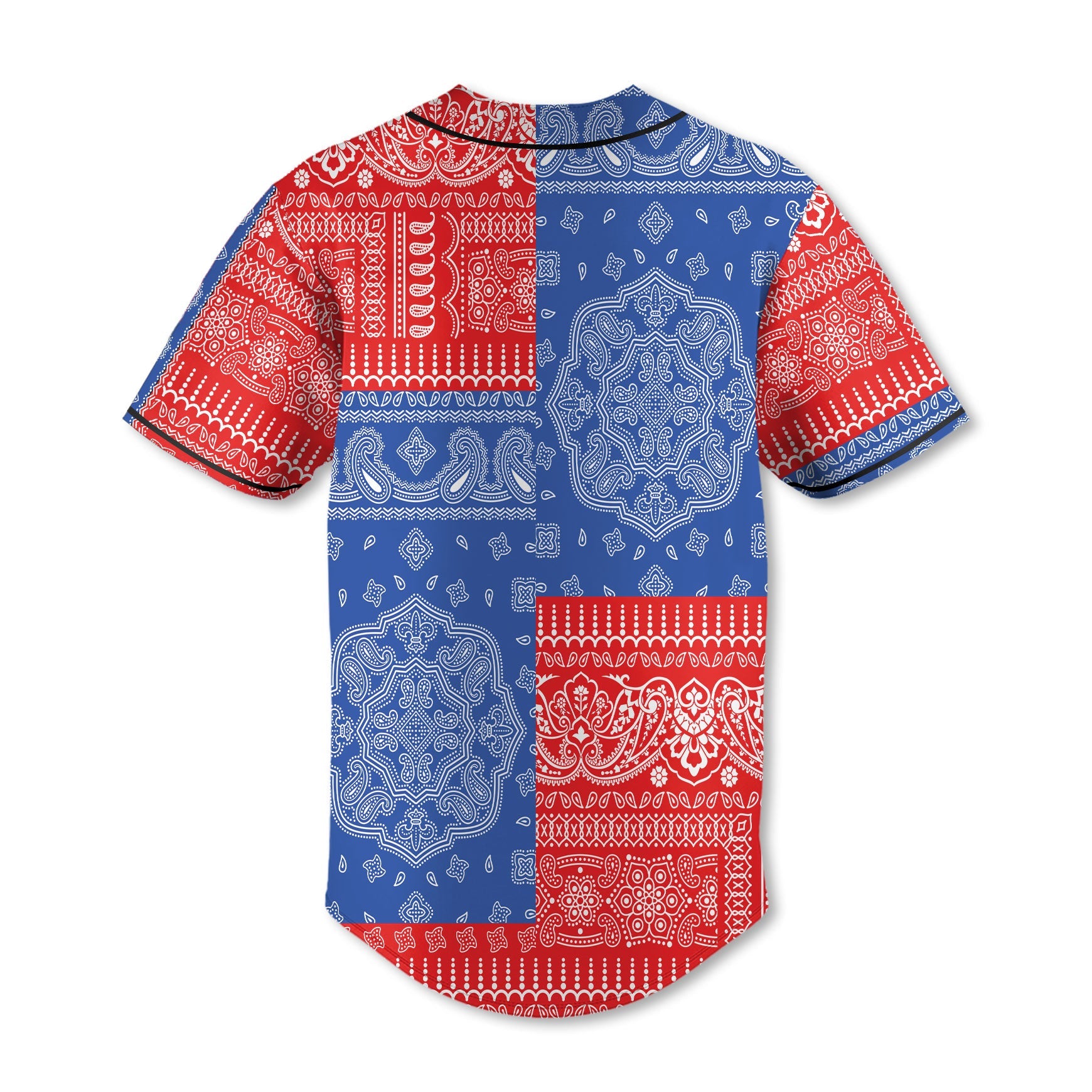 Puerto Rico Baseball Jersey Flag And Paisley Basic Style 4