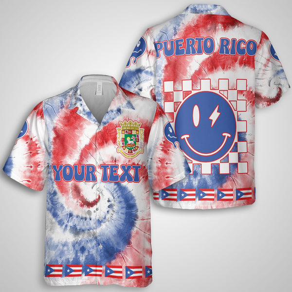 Puerto Rico Hawaiian Shirt Custom Tie Dye Style 1