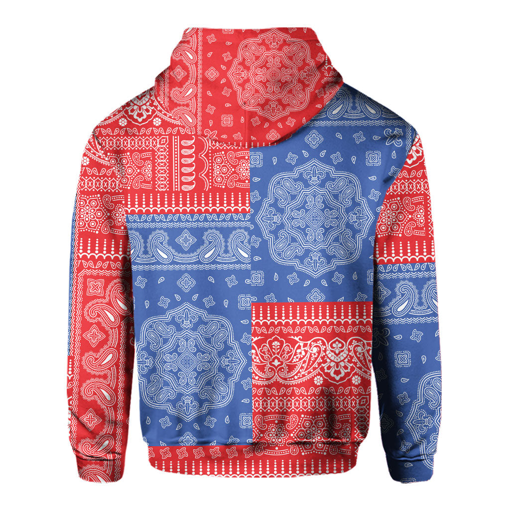 Puerto Rico Hoodie Flag And Paisley Basic Style 3