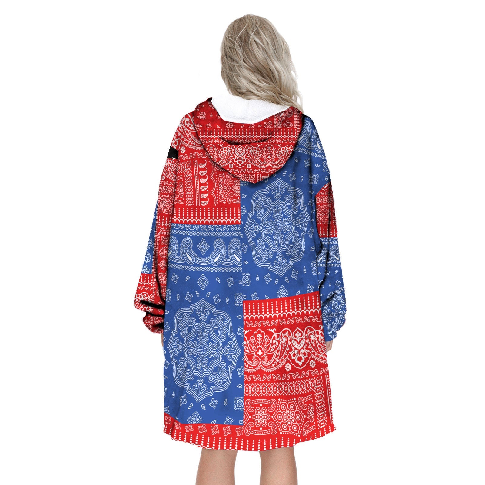 Puerto Rico Hoodie Blanket Flag And Paisley Basic Style 3