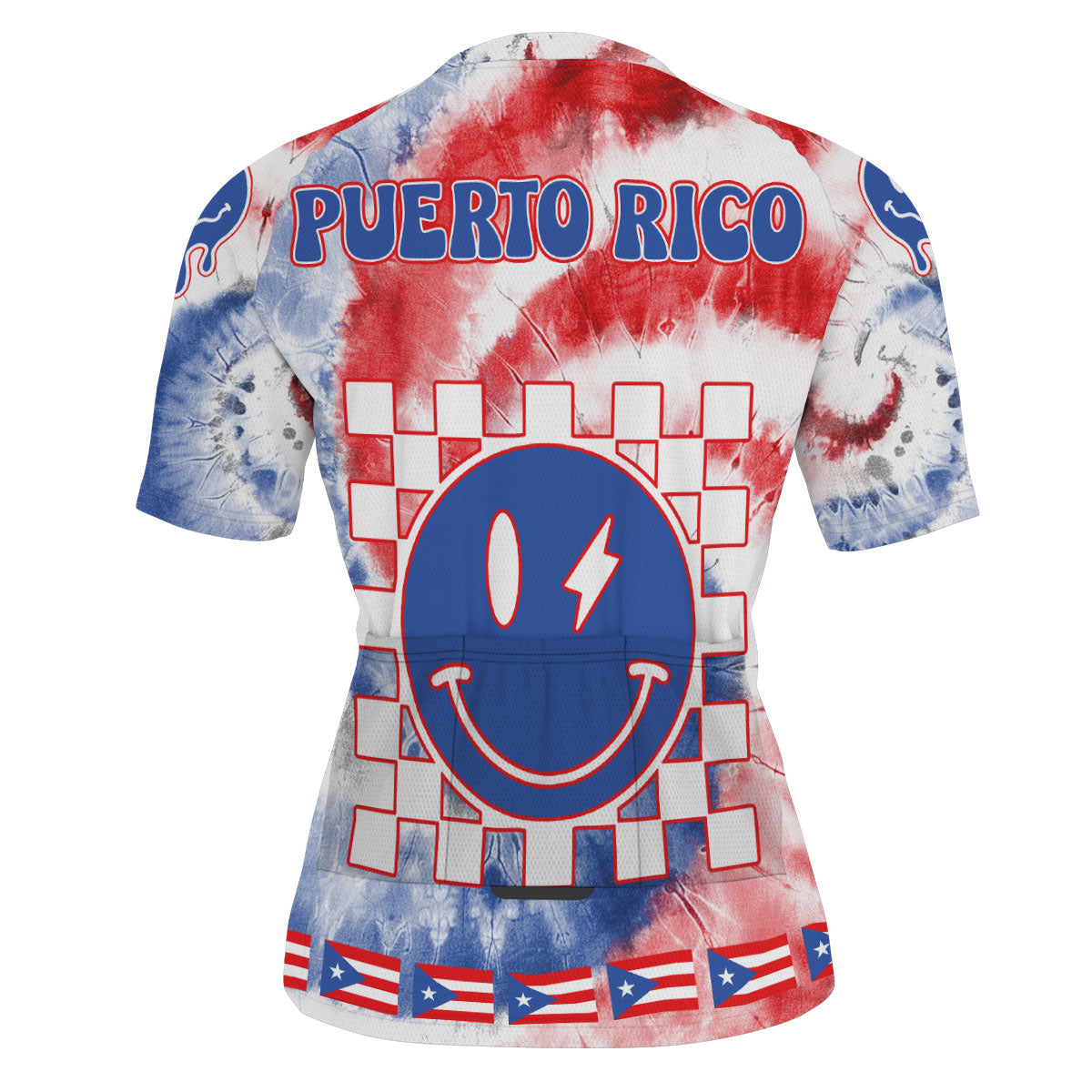 Puerto Rico Men Cycling Jersey Custom Tie Dye Style 3