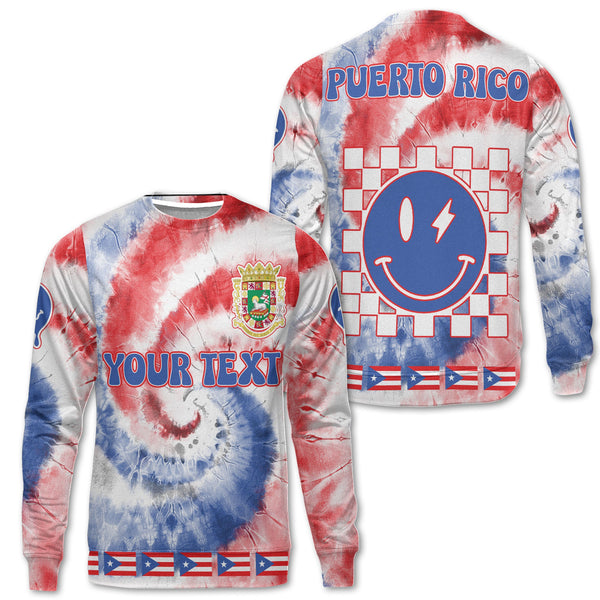 Puerto Rico Sweatshirt Custom Tie Dye Style 1