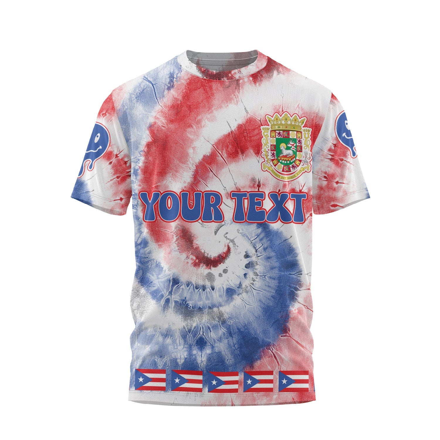 Puerto Rico T Shirt Custom Tie Dye Style 1