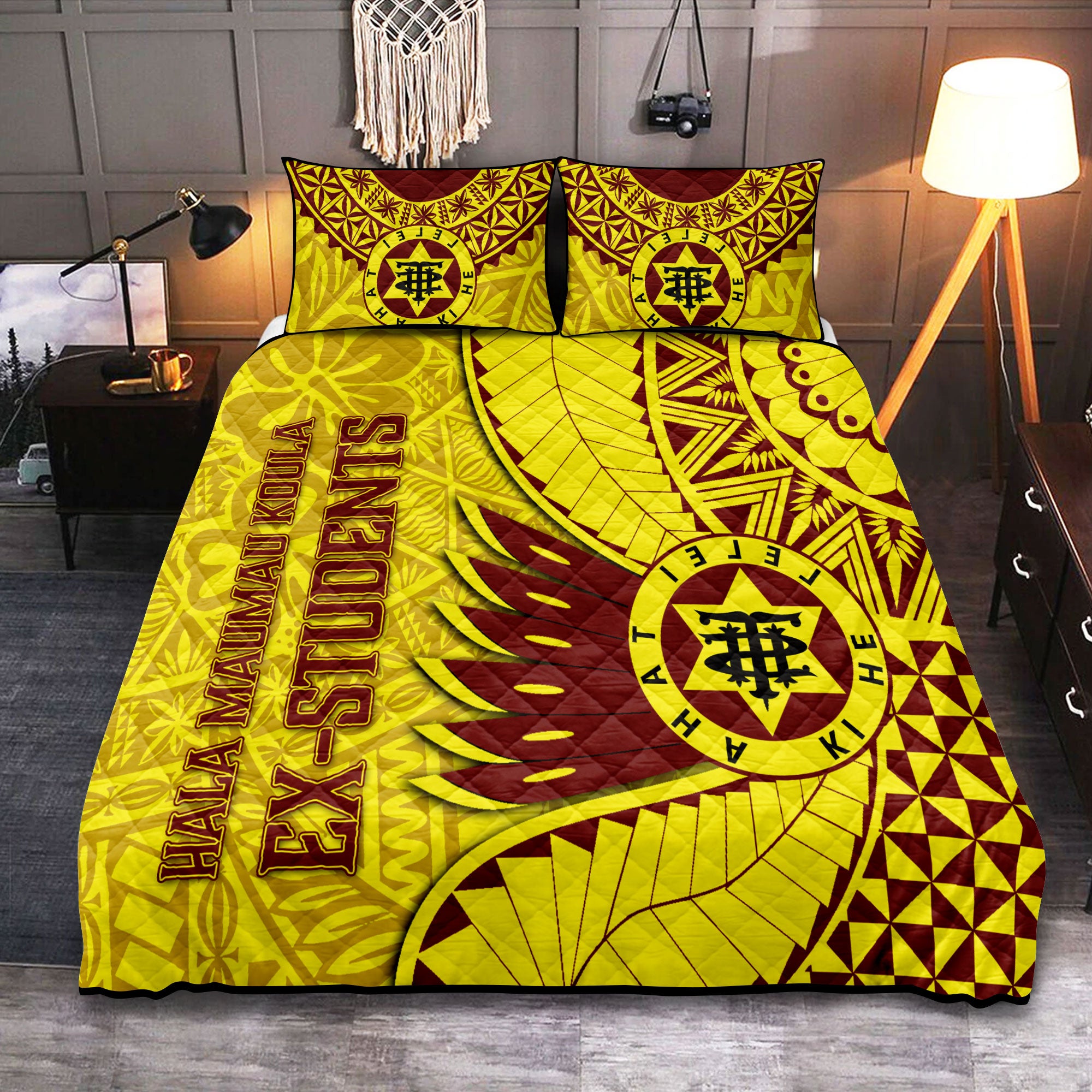 Tonga High School Quilt Bed Set Tonga Golden Style