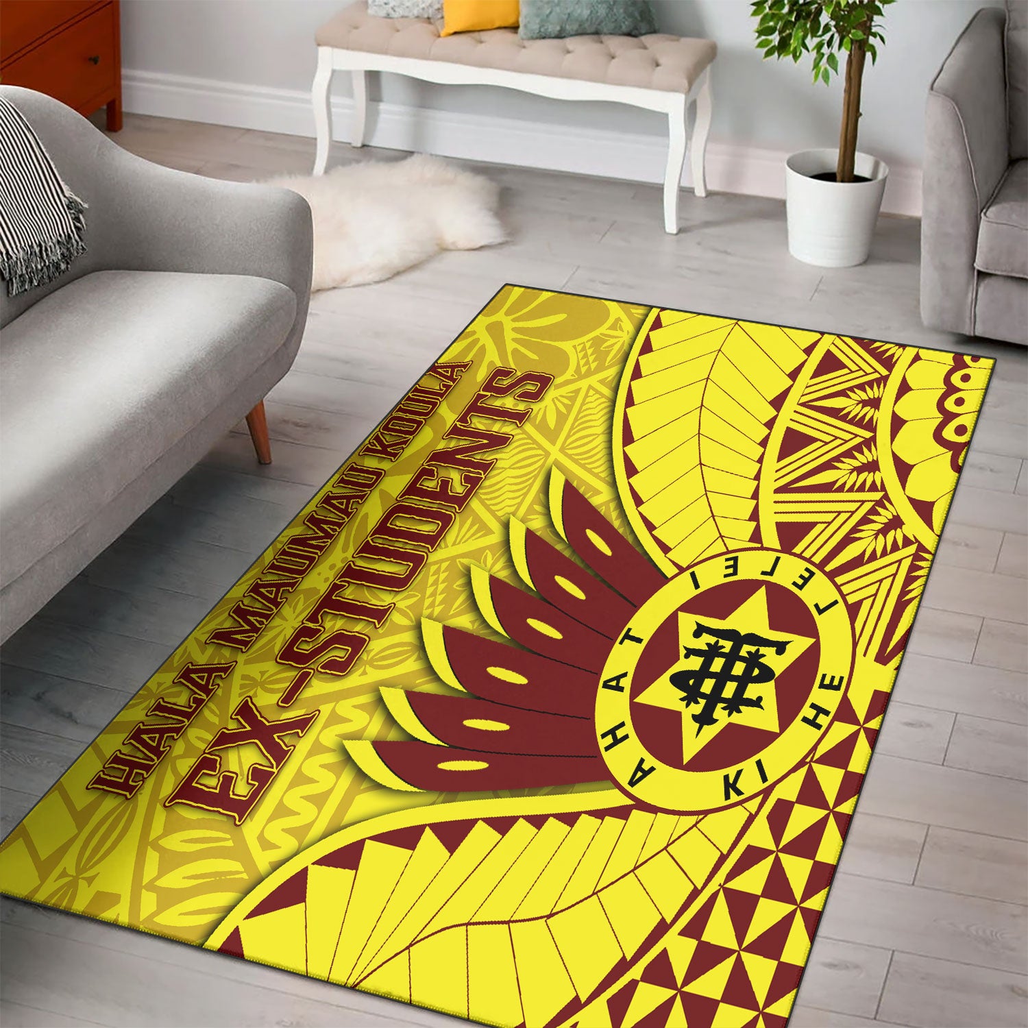 Tonga High School Area Rug Tonga Golden Style