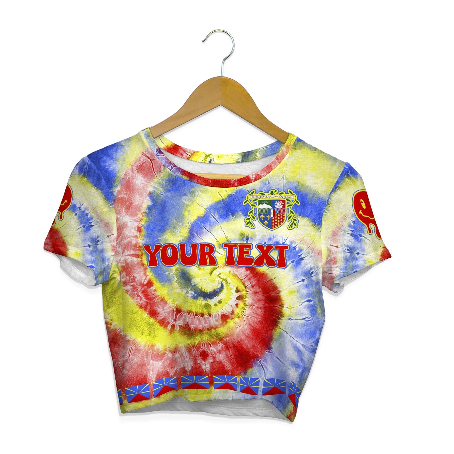 Reunion Croptop T Shirt Custom Tie Dye Style 1