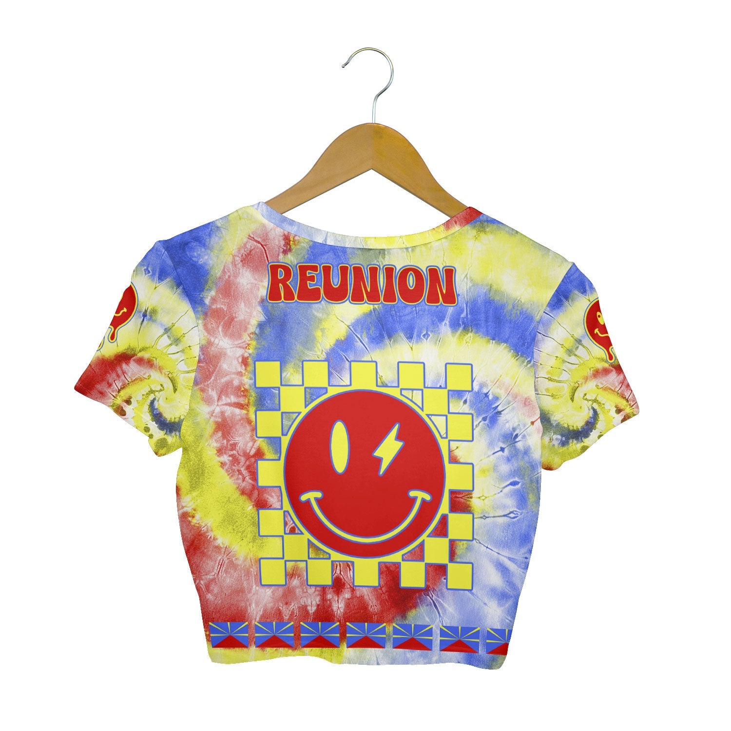 Reunion Croptop T Shirt Custom Tie Dye Style 2