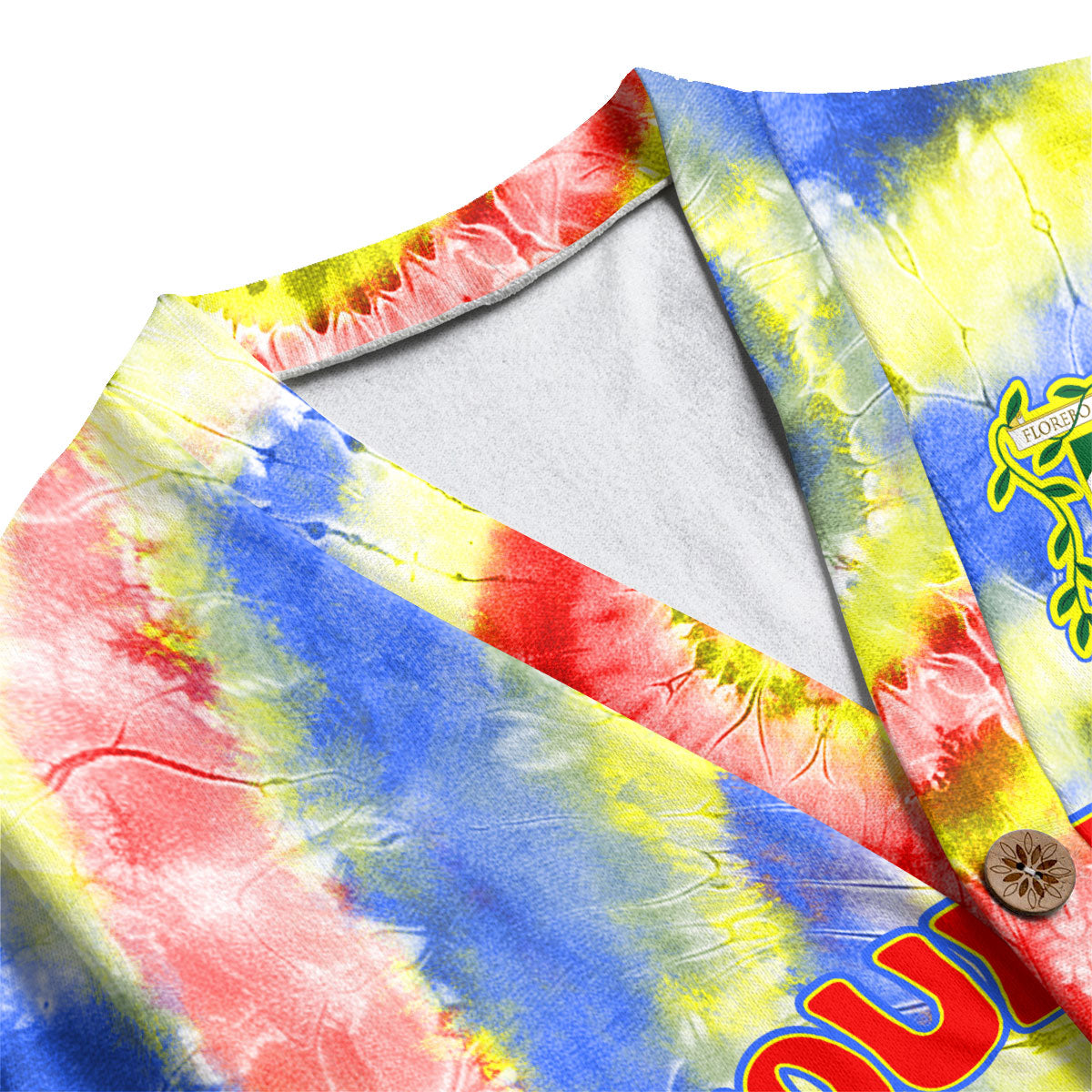 Reunion Fleece Cardigan Custom Tie Dye Style 1