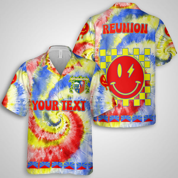 Reunion Hawaiian Shirt Custom Tie Dye Style 1