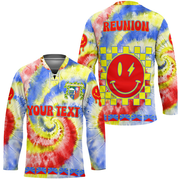 Reunion Hockey Jersey Custom Tie Dye Style 1