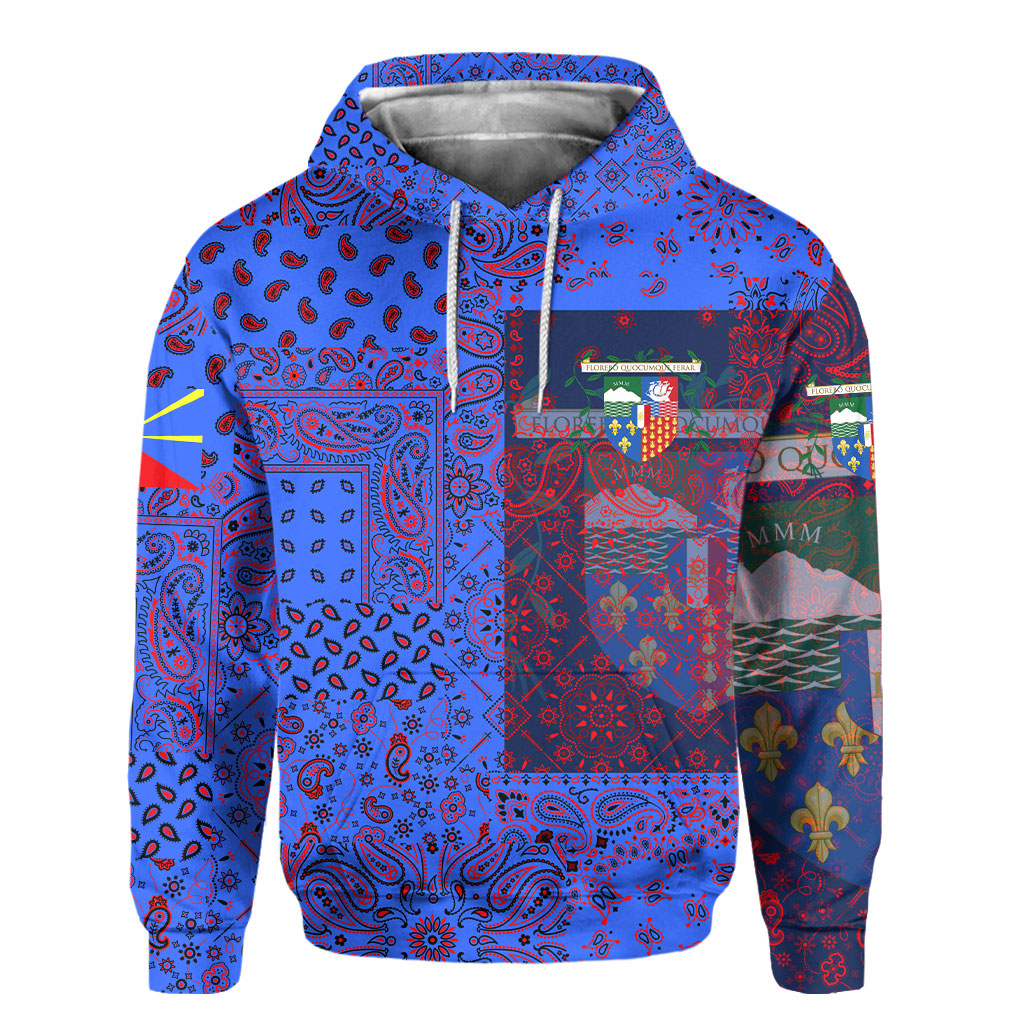 Reunion Hoodie Paisley Flag And Skull Style 2