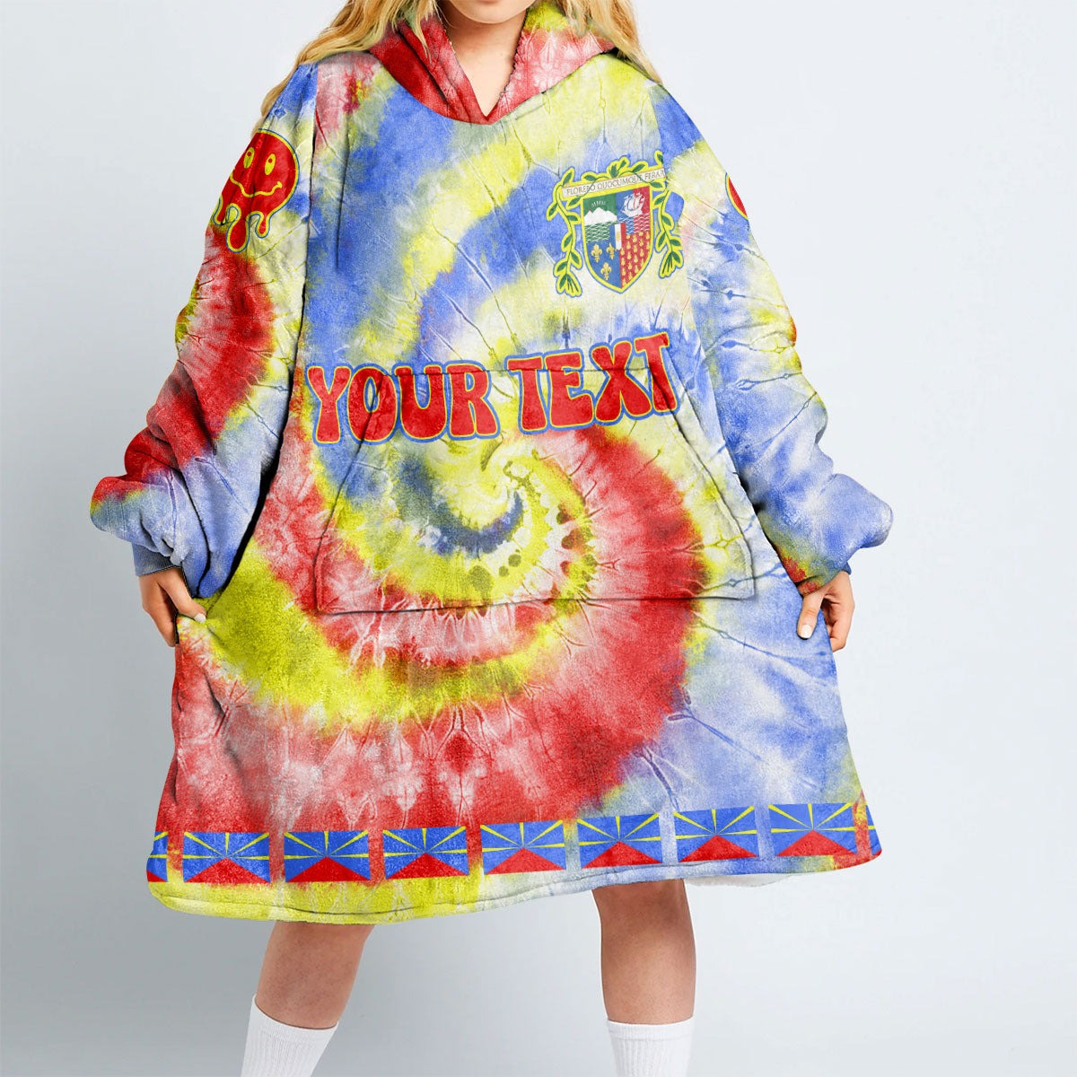 Reunion Hoodie Blanket Custom Tie Dye Style 2