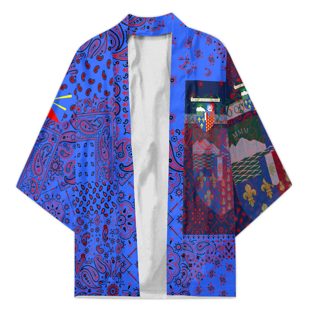 Reunion Kimono Paisley Flag And Skull Style 1