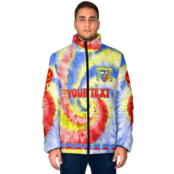 Reunion Men Padded Jacket Custom Tie Dye Style 1