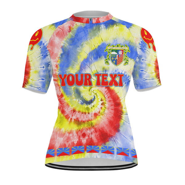 Reunion Men Cycling Jersey Custom Tie Dye Style 1