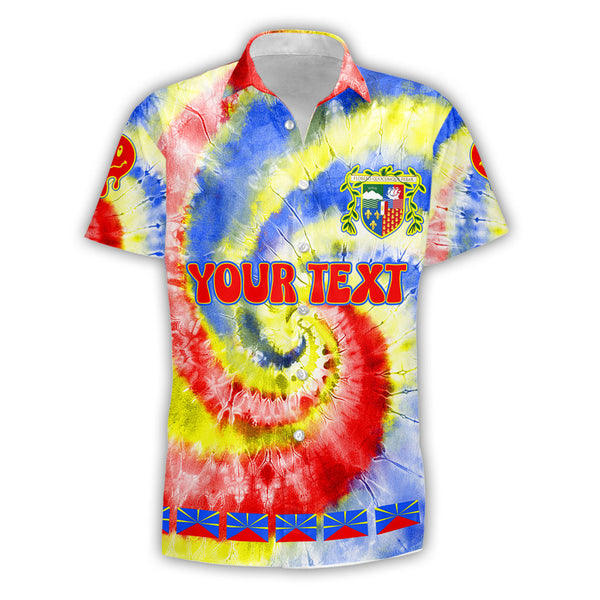 Reunion Short Sleeve Shirt Custom Tie Dye Style 1