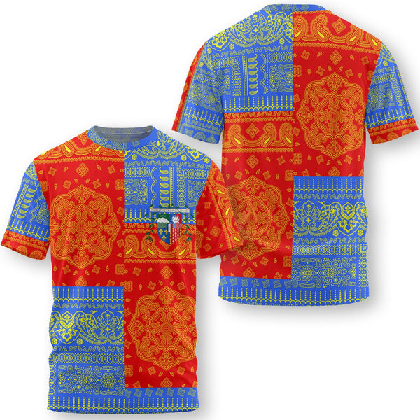 Reunion T Shirt Flag And Paisley Basic Style 1