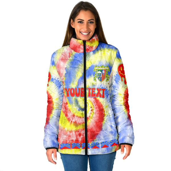 Reunion Women Padded Jacket Custom Tie Dye Style 1