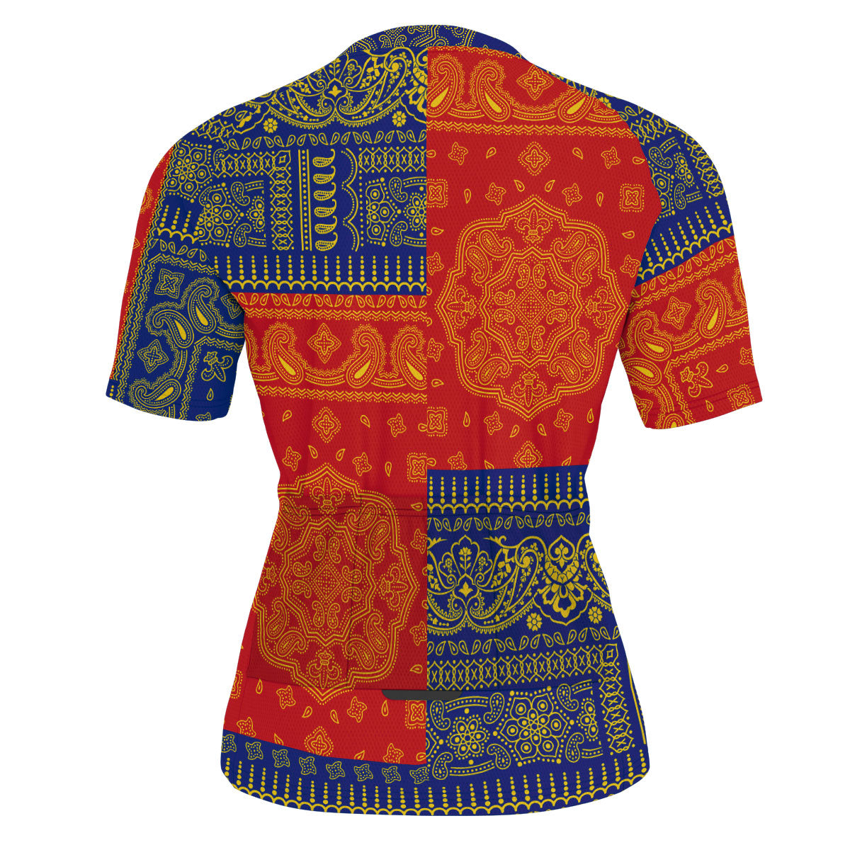 Romania Men Cycling Jersey Flag And Paisley Basic Style 3