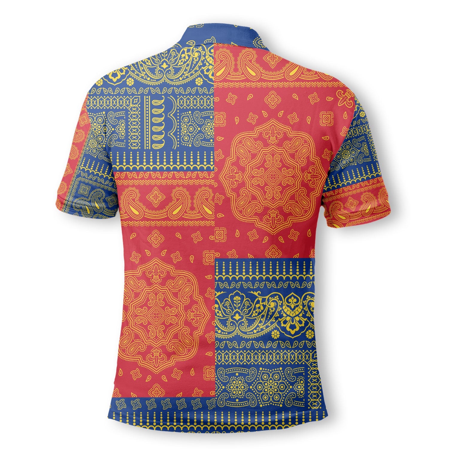 Romania Polo Shirt Flag And Paisley Basic Style 3