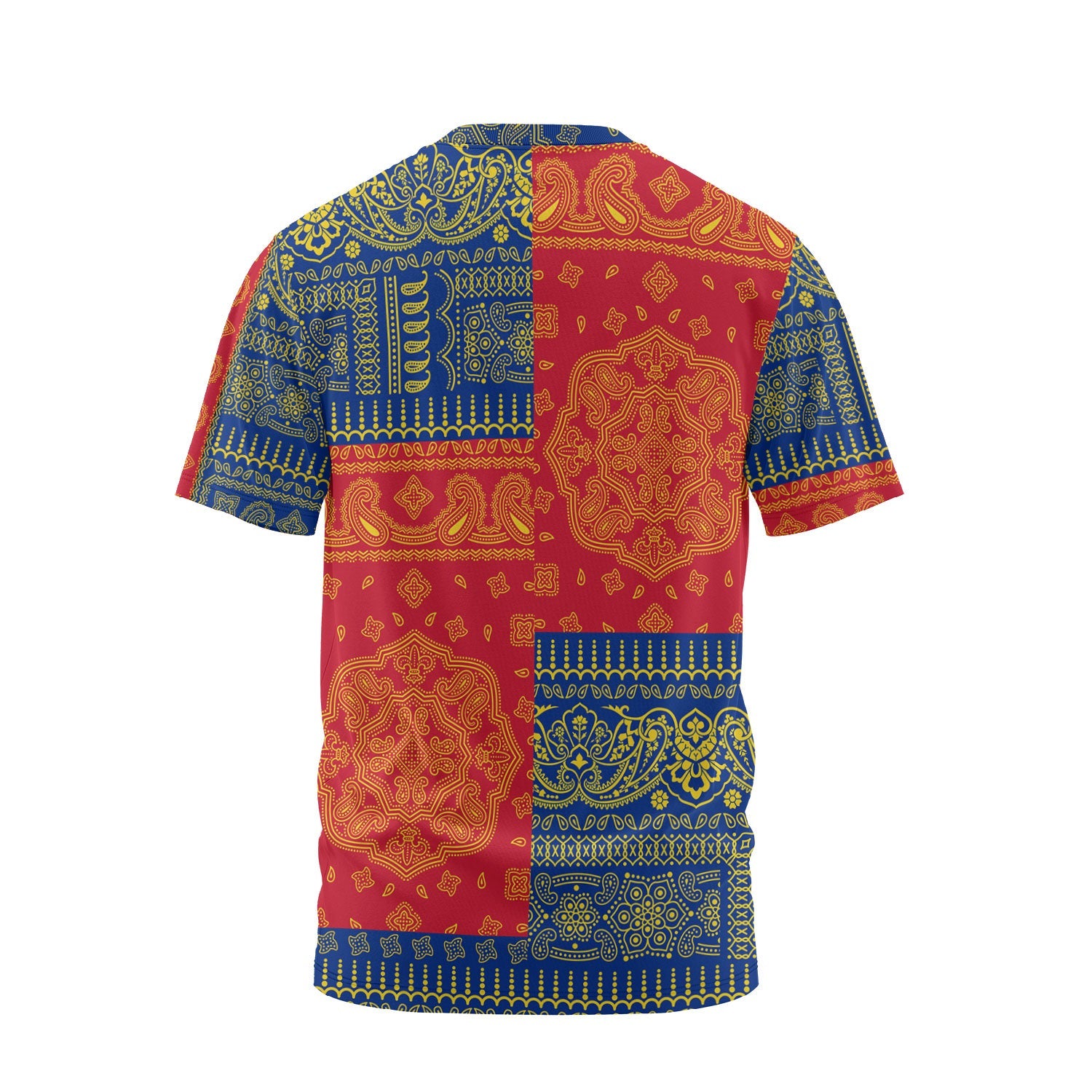 Romania T Shirt Flag And Paisley Basic Style 3