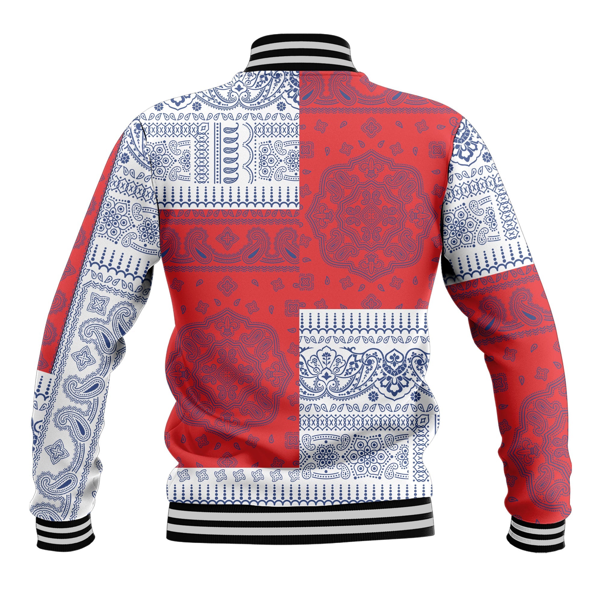 Russia Baseball Jacket Flag And Paisley Basic Style 3