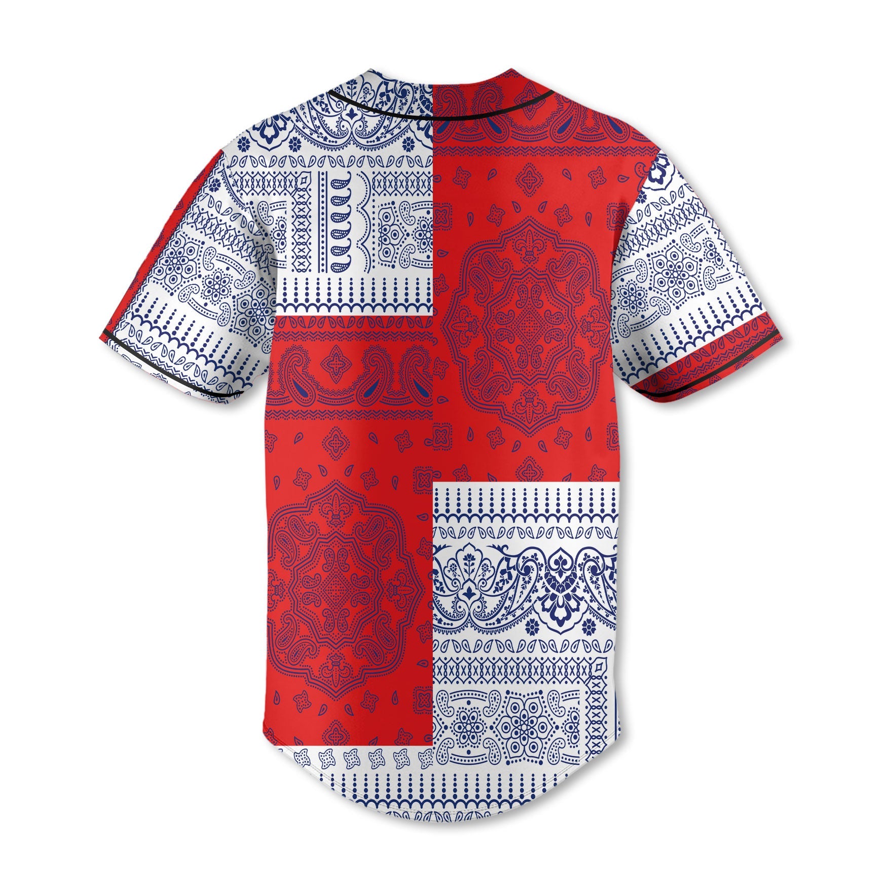 Russia Baseball Jersey Flag And Paisley Basic Style 3