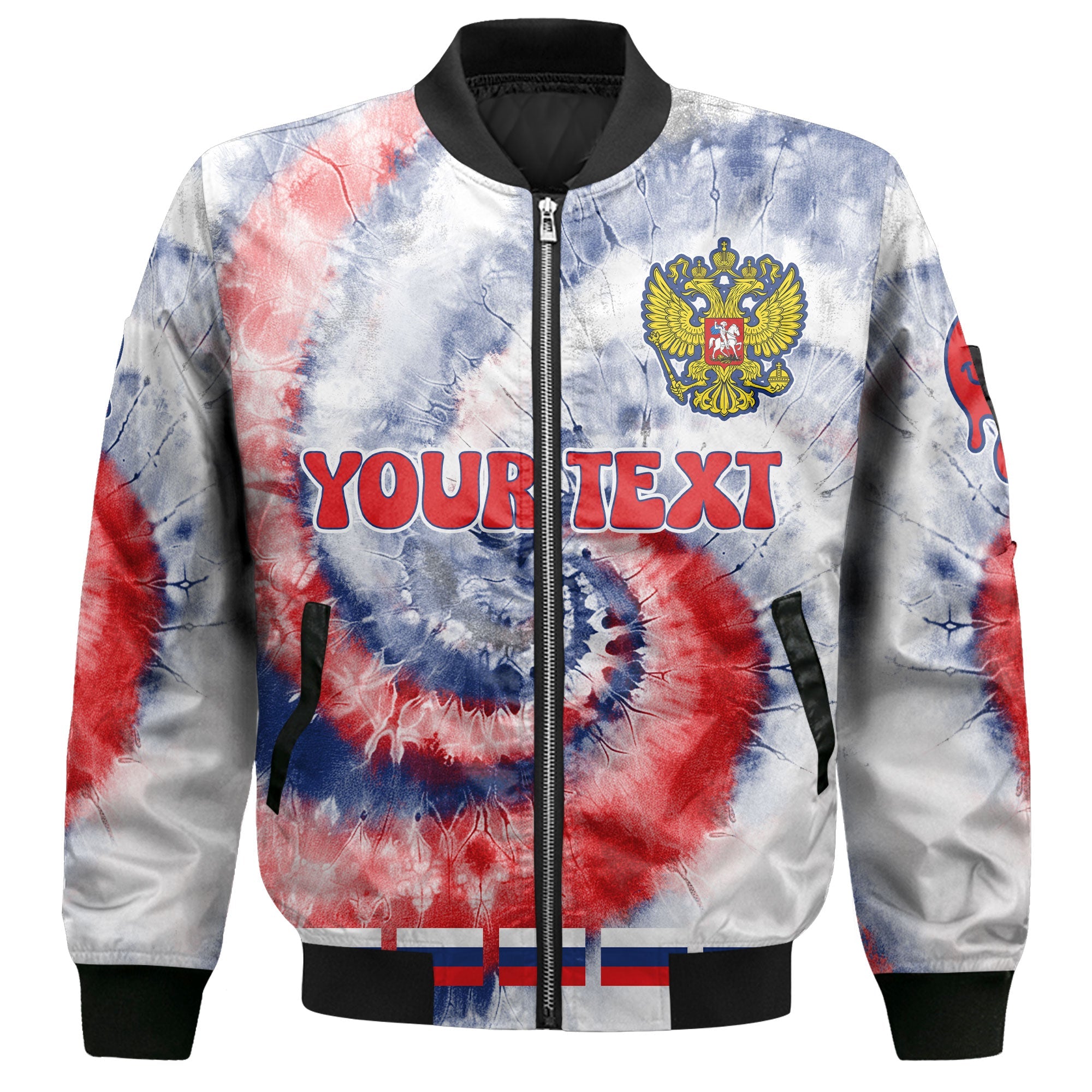 Russia Bomber Jacket Custom Tie Dye Style 2