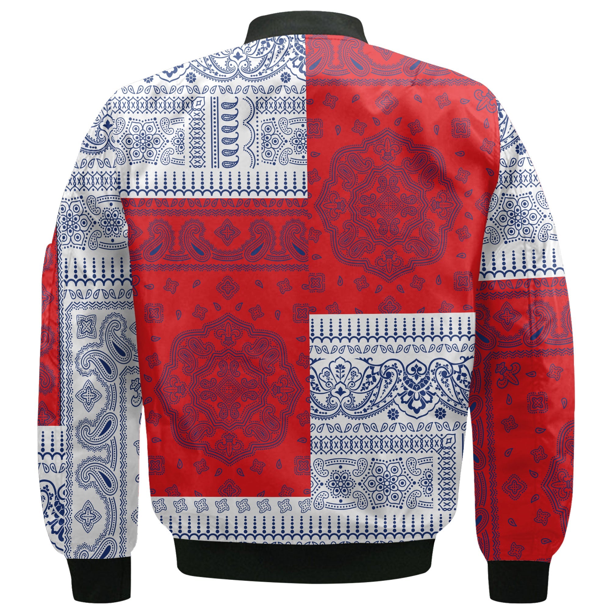 Russia Bomber Jacket Flag And Paisley Basic Style 3