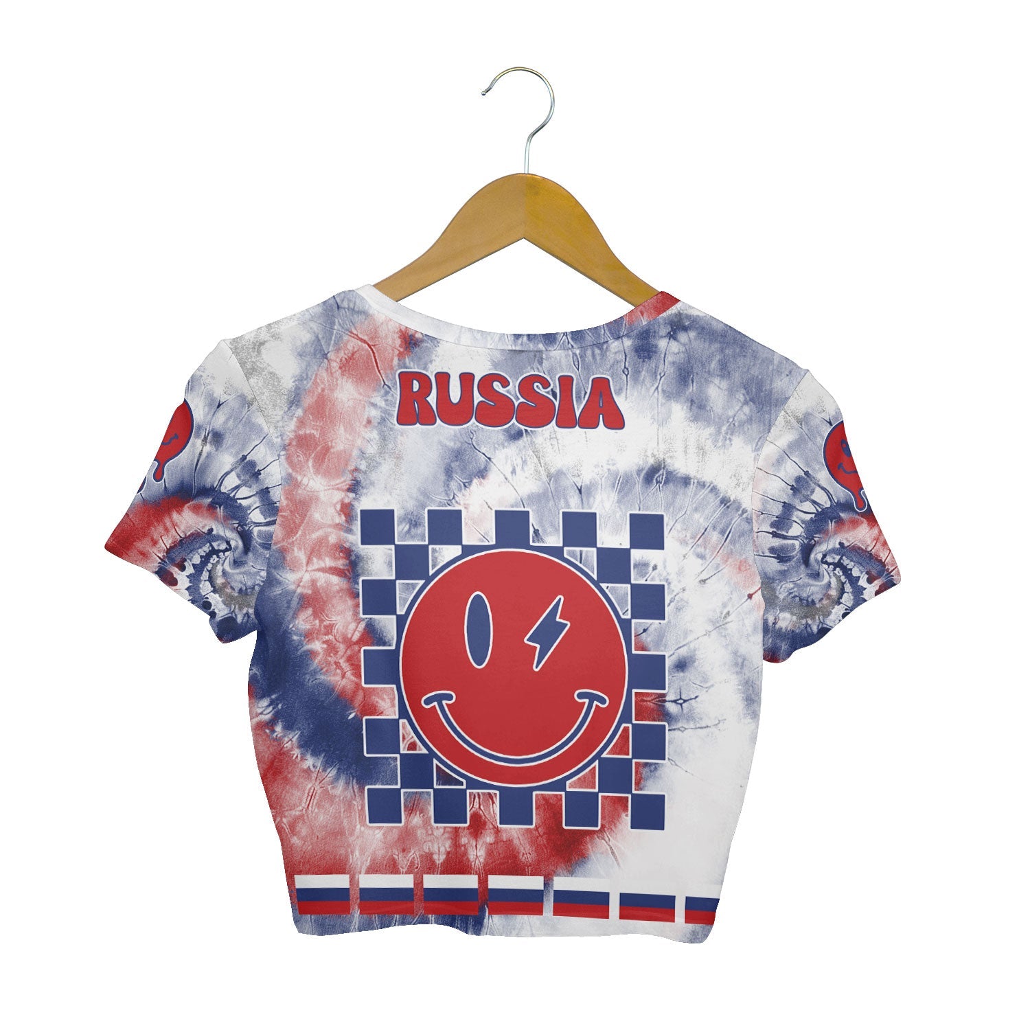 Russia Croptop T Shirt Custom Tie Dye Style 2