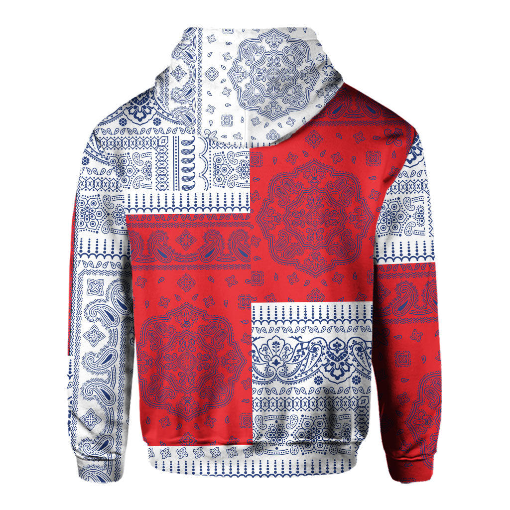 Russia Hoodie Flag And Paisley Basic Style 3