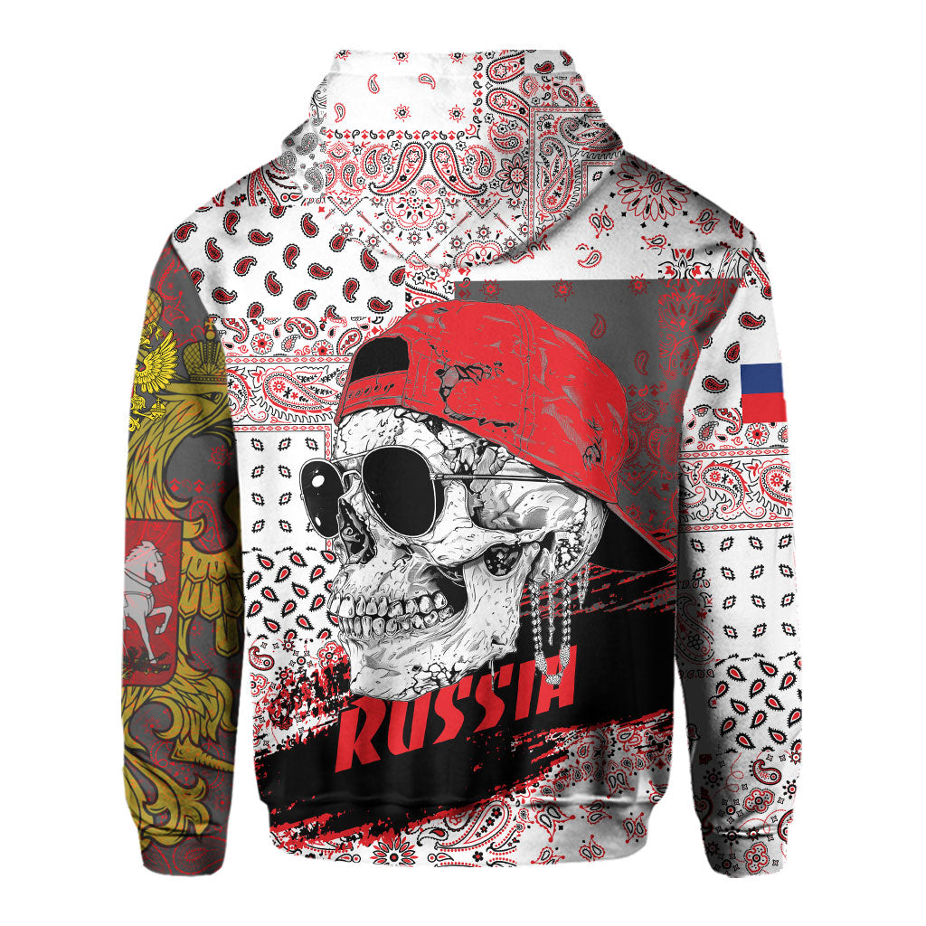 Russia Hoodie Paisley Flag And Skull Style 3