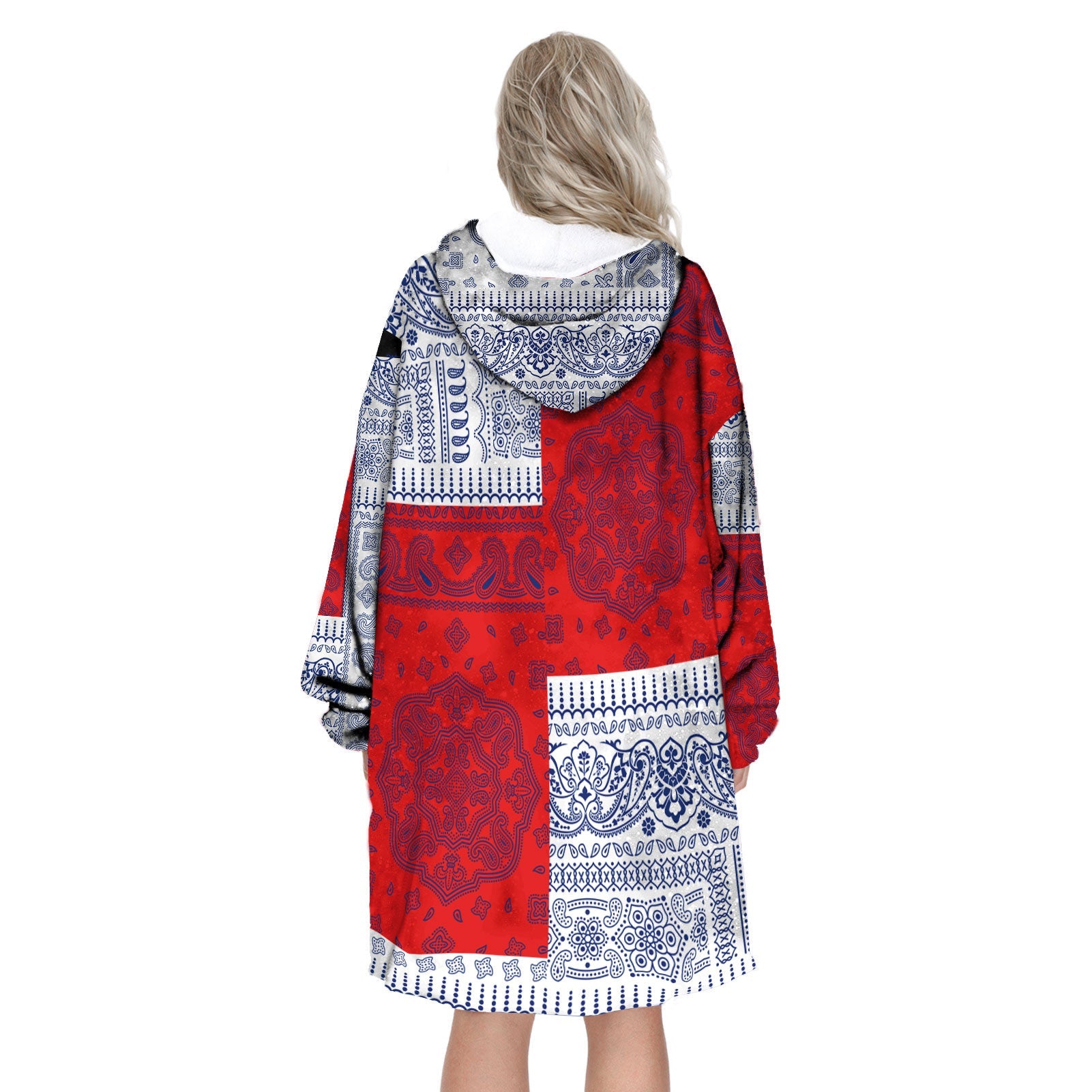 Russia Hoodie Blanket Flag And Paisley Basic Style 3