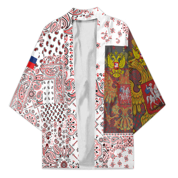 Russia Kimono Paisley Flag And Skull Style 1