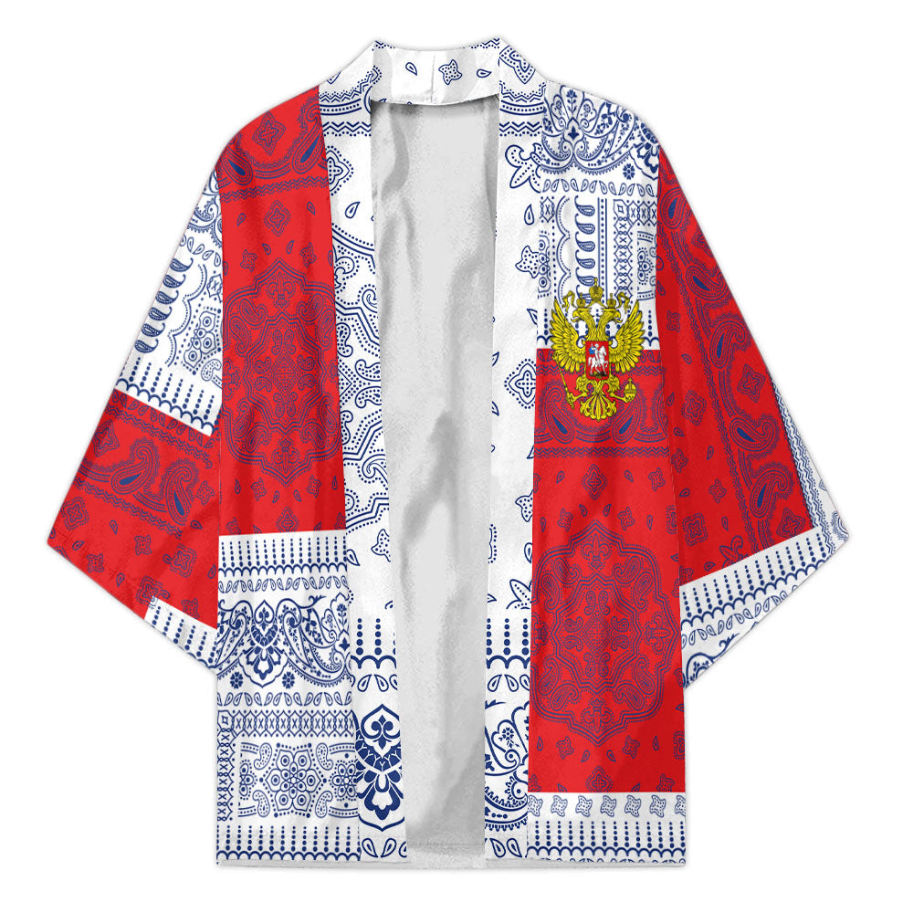 Russia Kimono Flag And Paisley Basic Style 2