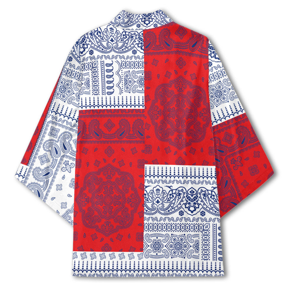 Russia Kimono Flag And Paisley Basic Style 3