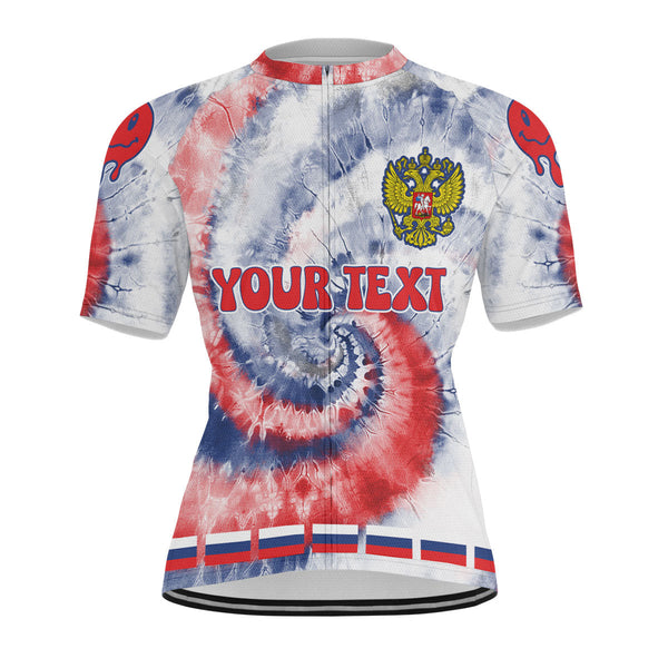 Russia Men Cycling Jersey Custom Tie Dye Style 1