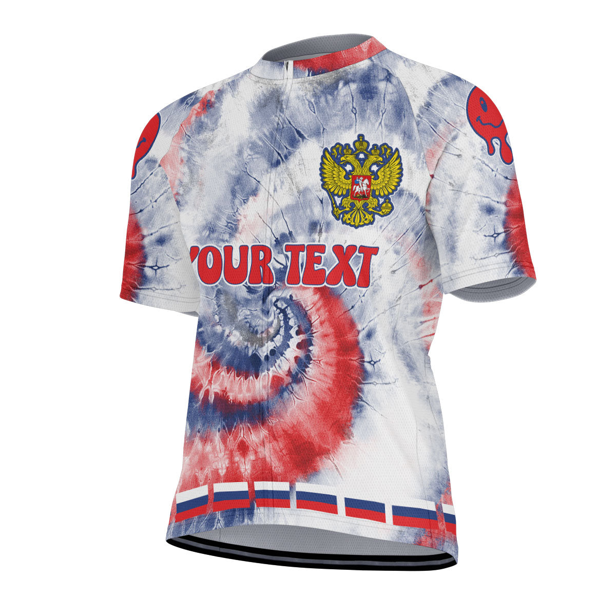 Russia Men Cycling Jersey Custom Tie Dye Style 2