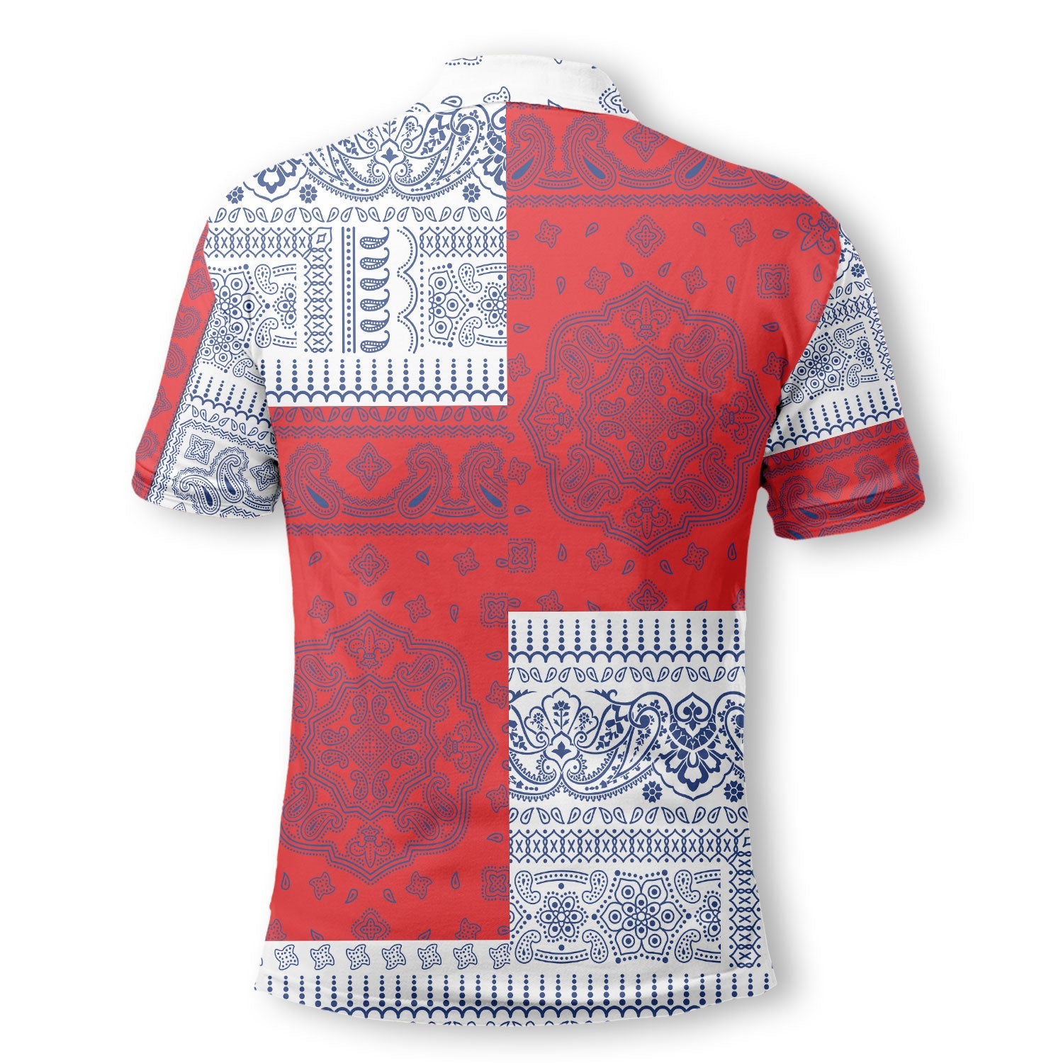 Russia Polo Shirt Flag And Paisley Basic Style 3