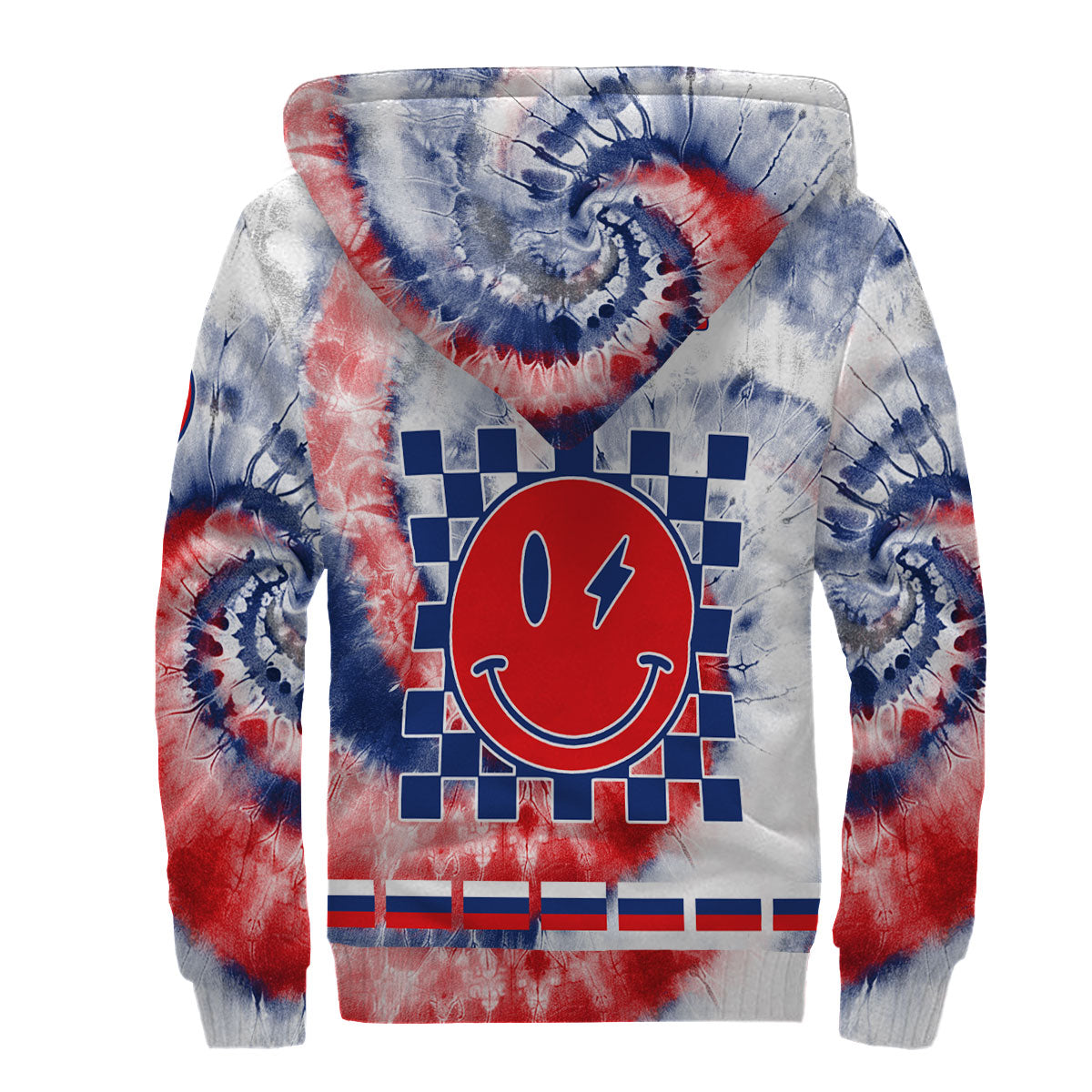 Russia Sherpa Hoodie Custom Tie Dye Style 2