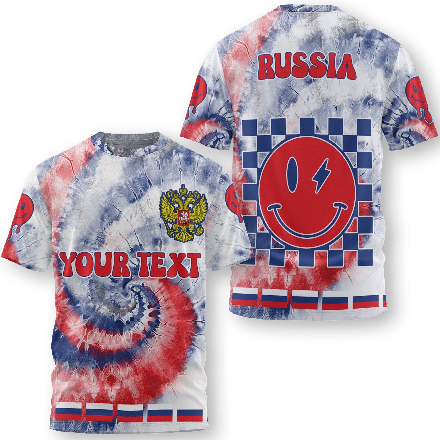 Russia T Shirt Custom Tie Dye Style 3