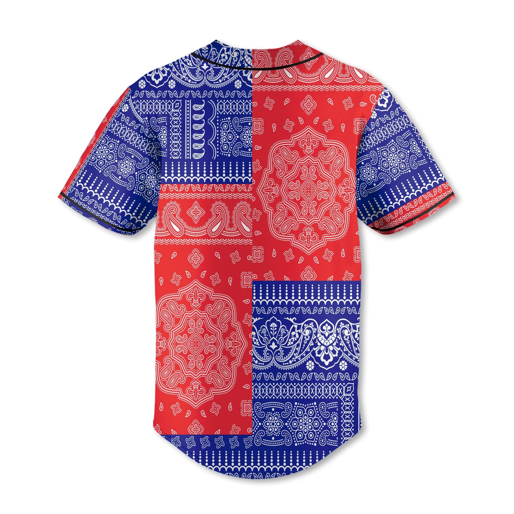 Saint Barthelemy Baseball Jersey Flag And Paisley Basic Style 3