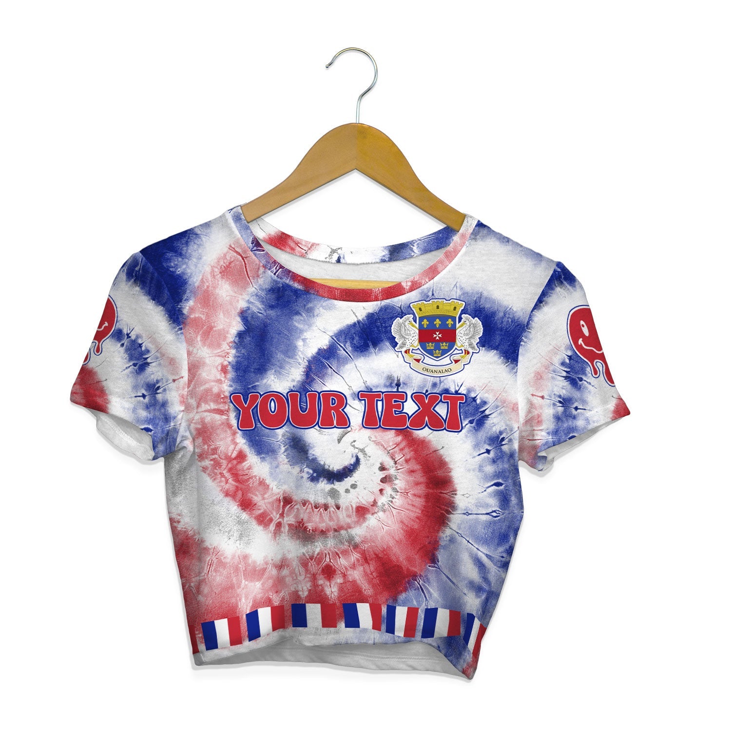 Saint Barthelemy Croptop T Shirt Custom Tie Dye Style 1