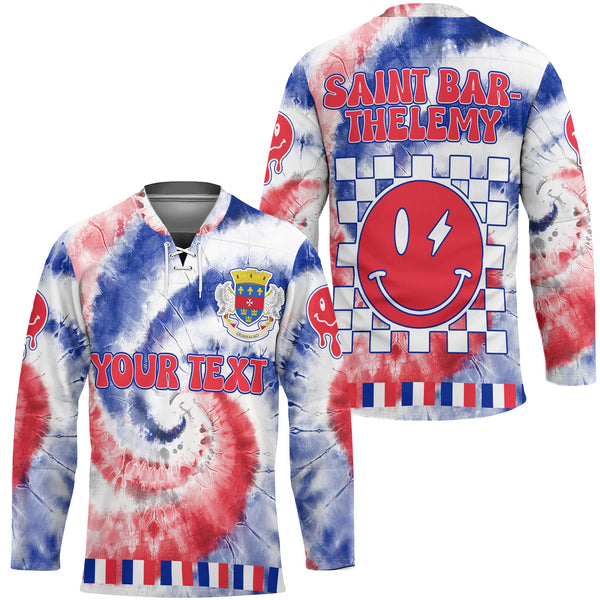 Saint Barthelemy Hockey Jersey Custom Tie Dye Style 1