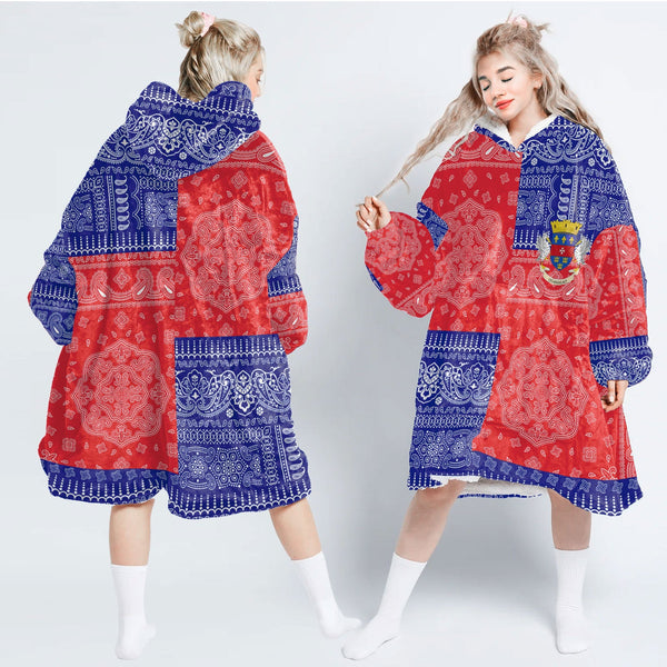 Saint Barthelemy Hoodie Blanket Flag And Paisley Basic Style 1