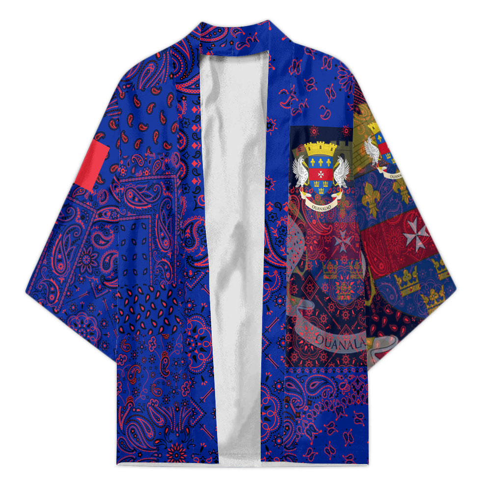 Saint Barthelemy Kimono Paisley Flag And Skull Style 1