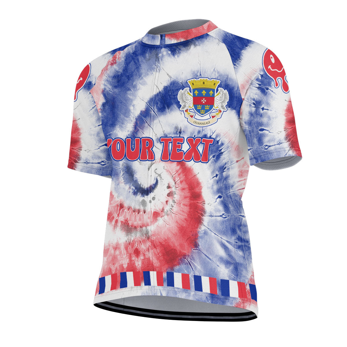 Saint Barthelemy Men Cycling Jersey Custom Tie Dye Style 2